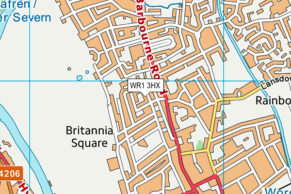 WR1 3HX map - OS VectorMap District (Ordnance Survey) WR1 3HX map - OS VectorMap District (Ordnance Survey)