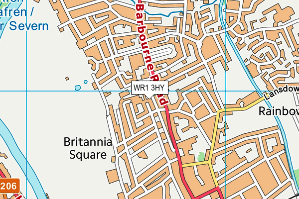 WR1 3HY map - OS VectorMap District (Ordnance Survey) WR1 3HY map - OS VectorMap District (Ordnance Survey)