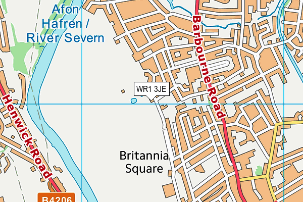 WR1 3JE map - OS VectorMap District (Ordnance Survey) WR1 3JE map - OS VectorMap District (Ordnance Survey)