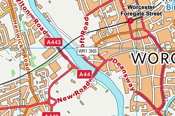 WR1 3NS map - OS VectorMap District (Ordnance Survey) WR1 3NS map - OS VectorMap District (Ordnance Survey)
