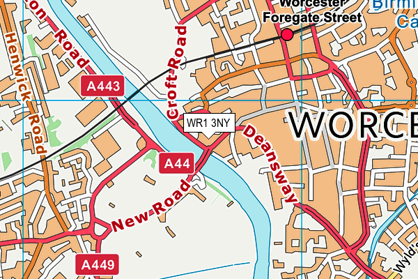 WR1 3NY map - OS VectorMap District (Ordnance Survey) WR1 3NY map - OS VectorMap District (Ordnance Survey)