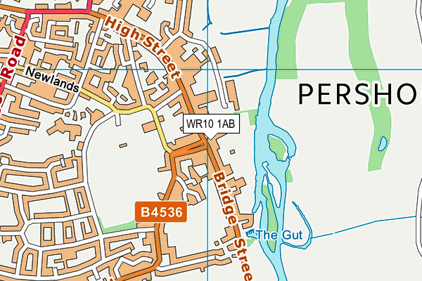 WR10 1AB map - OS VectorMap District (Ordnance Survey) WR10 1AB map - OS VectorMap District (Ordnance Survey)