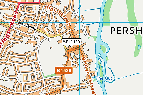 WR10 1BD map - OS VectorMap District (Ordnance Survey) WR10 1BD map - OS VectorMap District (Ordnance Survey)