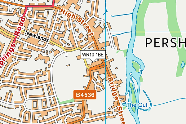 WR10 1BE map - OS VectorMap District (Ordnance Survey) WR10 1BE map - OS VectorMap District (Ordnance Survey)