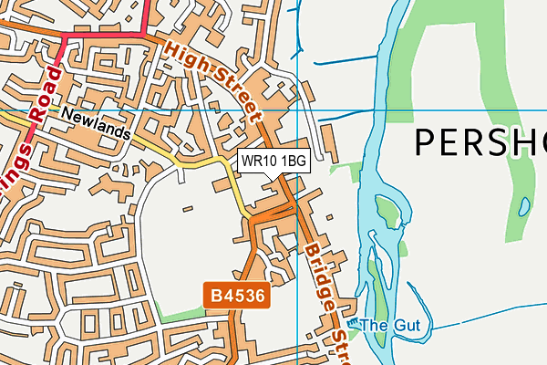 WR10 1BG map - OS VectorMap District (Ordnance Survey) WR10 1BG map - OS VectorMap District (Ordnance Survey)