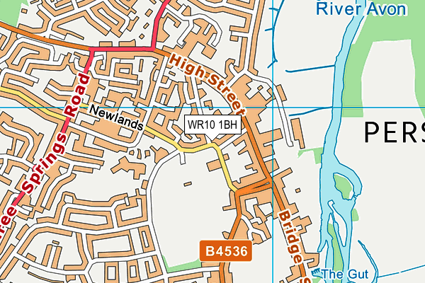 WR10 1BH map - OS VectorMap District (Ordnance Survey) WR10 1BH map - OS VectorMap District (Ordnance Survey)