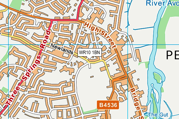 WR10 1BN map - OS VectorMap District (Ordnance Survey) WR10 1BN map - OS VectorMap District (Ordnance Survey)