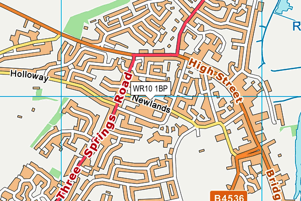 WR10 1BP map - OS VectorMap District (Ordnance Survey)