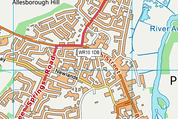 WR10 1DB map - OS VectorMap District (Ordnance Survey) WR10 1DB map - OS VectorMap District (Ordnance Survey)