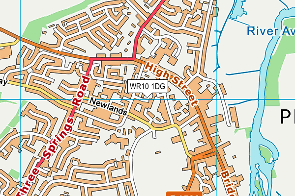 WR10 1DG map - OS VectorMap District (Ordnance Survey) WR10 1DG map - OS VectorMap District (Ordnance Survey)
