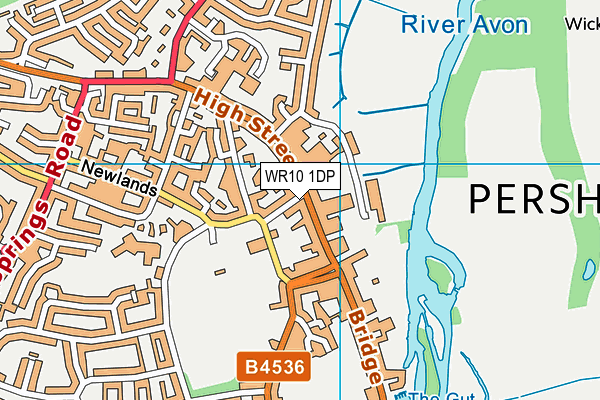WR10 1DP map - OS VectorMap District (Ordnance Survey) WR10 1DP map - OS VectorMap District (Ordnance Survey)