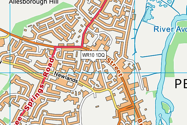 WR10 1DQ map - OS VectorMap District (Ordnance Survey)