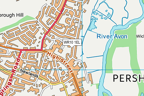 WR10 1EL map - OS VectorMap District (Ordnance Survey) WR10 1EL map - OS VectorMap District (Ordnance Survey)
