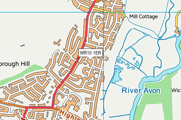 WR10 1ER map - OS VectorMap District (Ordnance Survey) WR10 1ER map - OS VectorMap District (Ordnance Survey)
