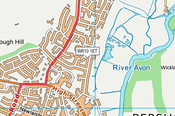 WR10 1ET map - OS VectorMap District (Ordnance Survey) WR10 1ET map - OS VectorMap District (Ordnance Survey)