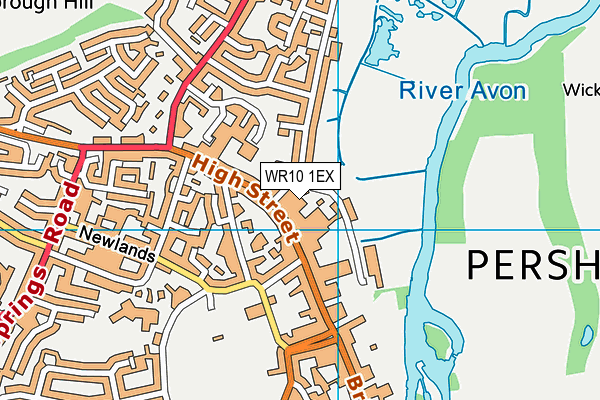 WR10 1EX map - OS VectorMap District (Ordnance Survey) WR10 1EX map - OS VectorMap District (Ordnance Survey)