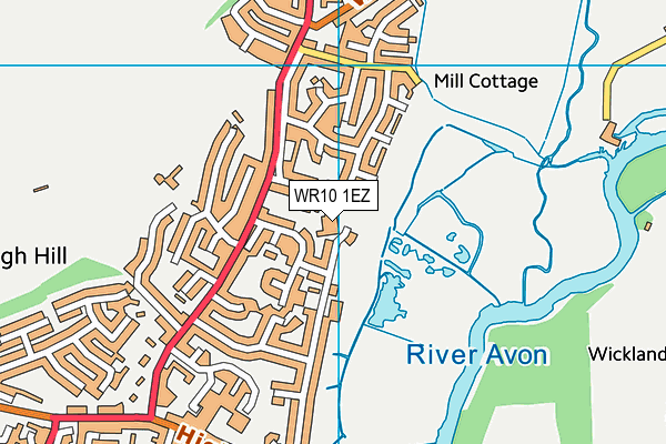 WR10 1EZ map - OS VectorMap District (Ordnance Survey) WR10 1EZ map - OS VectorMap District (Ordnance Survey)