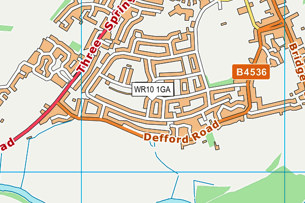WR10 1GA map - OS VectorMap District (Ordnance Survey) WR10 1GA map - OS VectorMap District (Ordnance Survey)