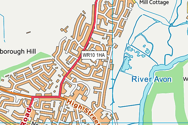 WR10 1HA map - OS VectorMap District (Ordnance Survey) WR10 1HA map - OS VectorMap District (Ordnance Survey)