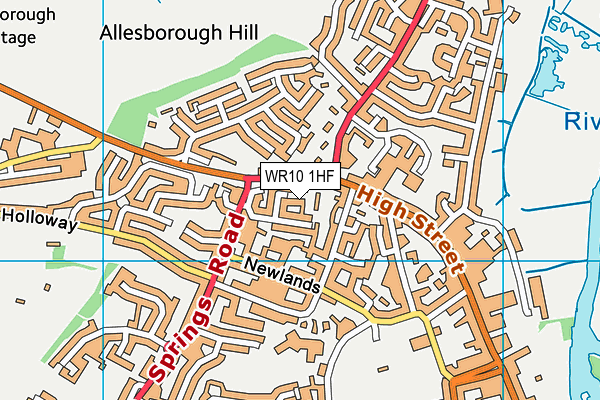 WR10 1HF map - OS VectorMap District (Ordnance Survey) WR10 1HF map - OS VectorMap District (Ordnance Survey)