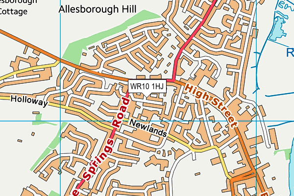 WR10 1HJ map - OS VectorMap District (Ordnance Survey) WR10 1HJ map - OS VectorMap District (Ordnance Survey)