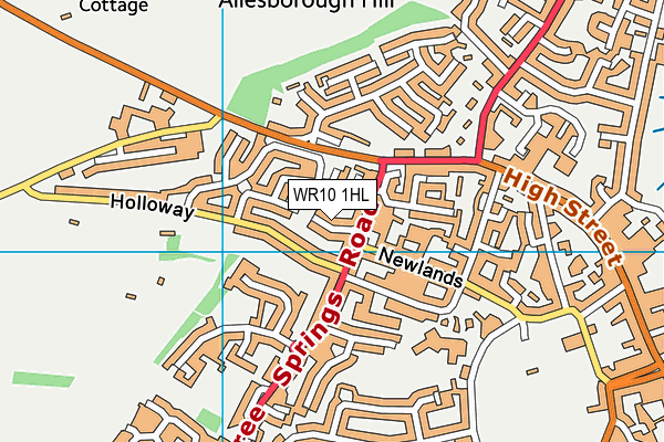 WR10 1HL map - OS VectorMap District (Ordnance Survey) WR10 1HL map - OS VectorMap District (Ordnance Survey)