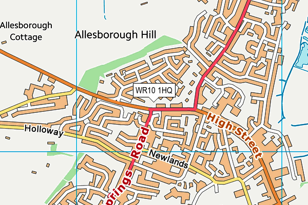 WR10 1HQ map - OS VectorMap District (Ordnance Survey) WR10 1HQ map - OS VectorMap District (Ordnance Survey)