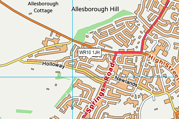 WR10 1JH map - OS VectorMap District (Ordnance Survey) WR10 1JH map - OS VectorMap District (Ordnance Survey)