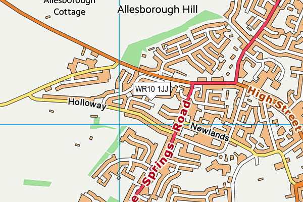 WR10 1JJ map - OS VectorMap District (Ordnance Survey) WR10 1JJ map - OS VectorMap District (Ordnance Survey)
