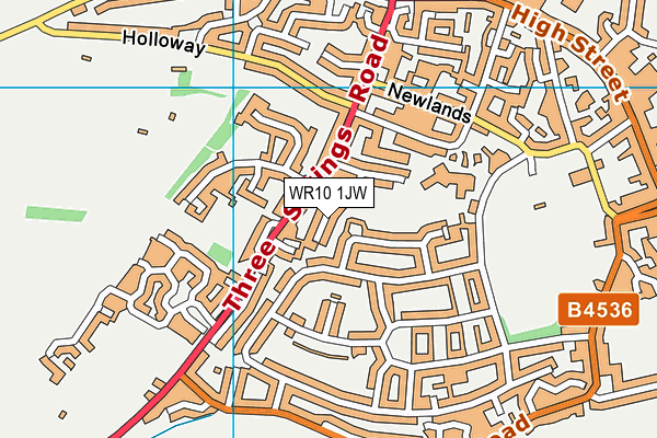 WR10 1JW map - OS VectorMap District (Ordnance Survey) WR10 1JW map - OS VectorMap District (Ordnance Survey)