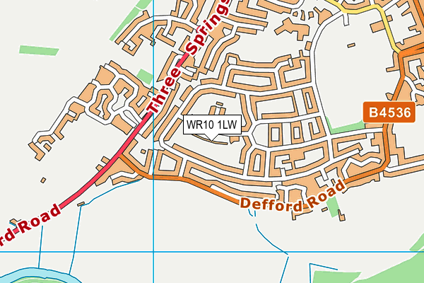 WR10 1LW map - OS VectorMap District (Ordnance Survey) WR10 1LW map - OS VectorMap District (Ordnance Survey)