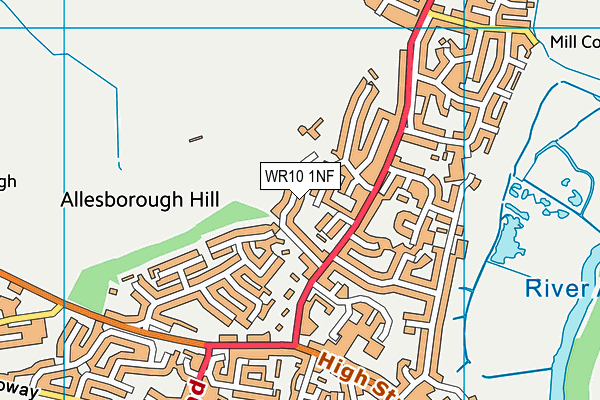 WR10 1NF map - OS VectorMap District (Ordnance Survey) WR10 1NF map - OS VectorMap District (Ordnance Survey)