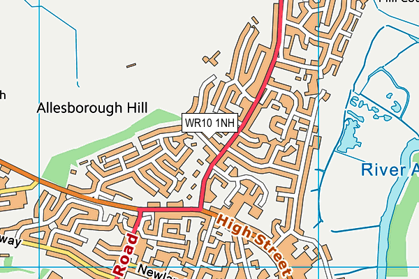 WR10 1NH map - OS VectorMap District (Ordnance Survey) WR10 1NH map - OS VectorMap District (Ordnance Survey)
