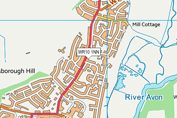WR10 1NN map - OS VectorMap District (Ordnance Survey) WR10 1NN map - OS VectorMap District (Ordnance Survey)