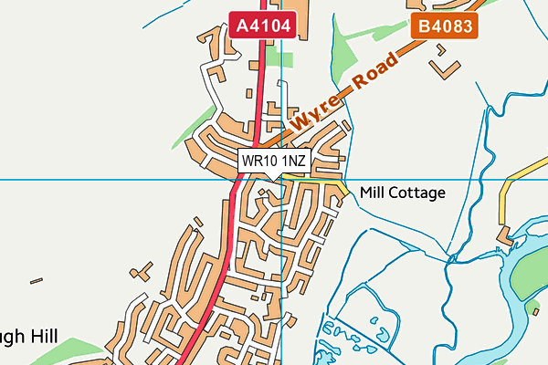 WR10 1NZ map - OS VectorMap District (Ordnance Survey) WR10 1NZ map - OS VectorMap District (Ordnance Survey)