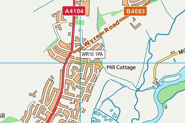 WR10 1PA map - OS VectorMap District (Ordnance Survey) WR10 1PA map - OS VectorMap District (Ordnance Survey)