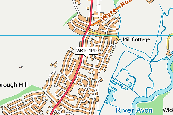 WR10 1PD map - OS VectorMap District (Ordnance Survey) WR10 1PD map - OS VectorMap District (Ordnance Survey)