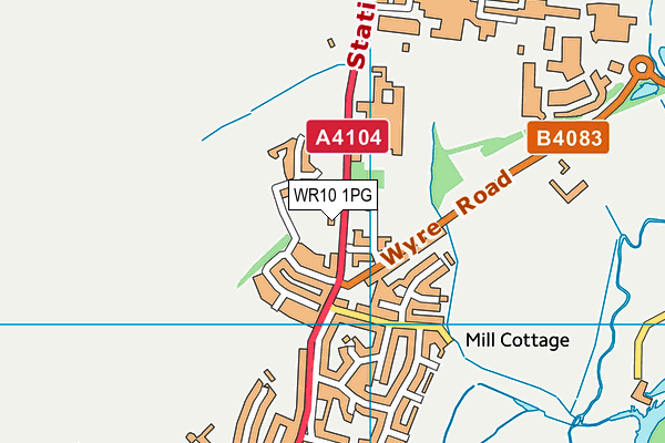 WR10 1PG map - OS VectorMap District (Ordnance Survey) WR10 1PG map - OS VectorMap District (Ordnance Survey)