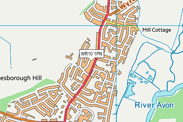 WR10 1PN map - OS VectorMap District (Ordnance Survey) WR10 1PN map - OS VectorMap District (Ordnance Survey)