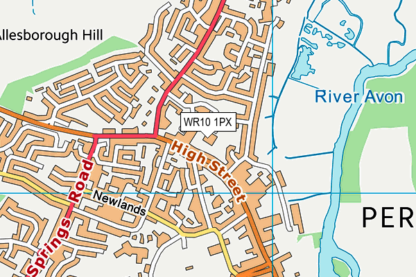 WR10 1PX map - OS VectorMap District (Ordnance Survey) WR10 1PX map - OS VectorMap District (Ordnance Survey)