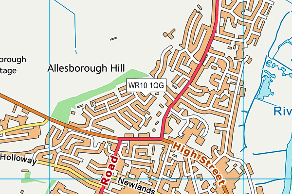 WR10 1QG map - OS VectorMap District (Ordnance Survey) WR10 1QG map - OS VectorMap District (Ordnance Survey)