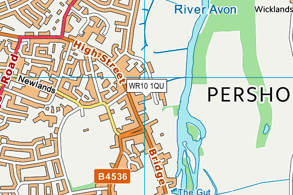 WR10 1QU map - OS VectorMap District (Ordnance Survey) WR10 1QU map - OS VectorMap District (Ordnance Survey)