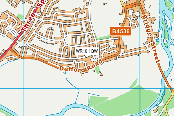 WR10 1QW map - OS VectorMap District (Ordnance Survey) WR10 1QW map - OS VectorMap District (Ordnance Survey)