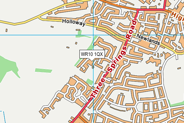 WR10 1QX map - OS VectorMap District (Ordnance Survey)