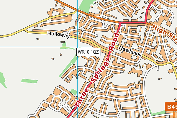 WR10 1QZ map - OS VectorMap District (Ordnance Survey) WR10 1QZ map - OS VectorMap District (Ordnance Survey)