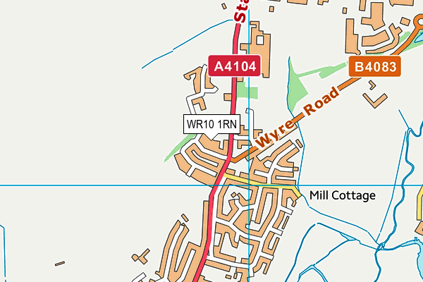 WR10 1RN map - OS VectorMap District (Ordnance Survey) WR10 1RN map - OS VectorMap District (Ordnance Survey)