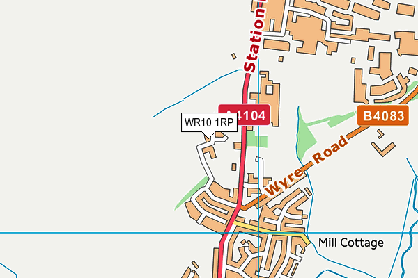WR10 1RP map - OS VectorMap District (Ordnance Survey) WR10 1RP map - OS VectorMap District (Ordnance Survey)
