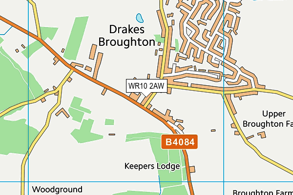 WR10 2AW map - OS VectorMap District (Ordnance Survey) WR10 2AW map - OS VectorMap District (Ordnance Survey)