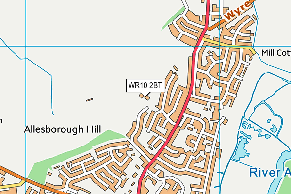 WR10 2BT map - OS VectorMap District (Ordnance Survey) WR10 2BT map - OS VectorMap District (Ordnance Survey)