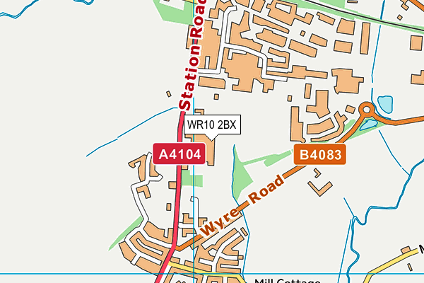 WR10 2BX map - OS VectorMap District (Ordnance Survey) WR10 2BX map - OS VectorMap District (Ordnance Survey)